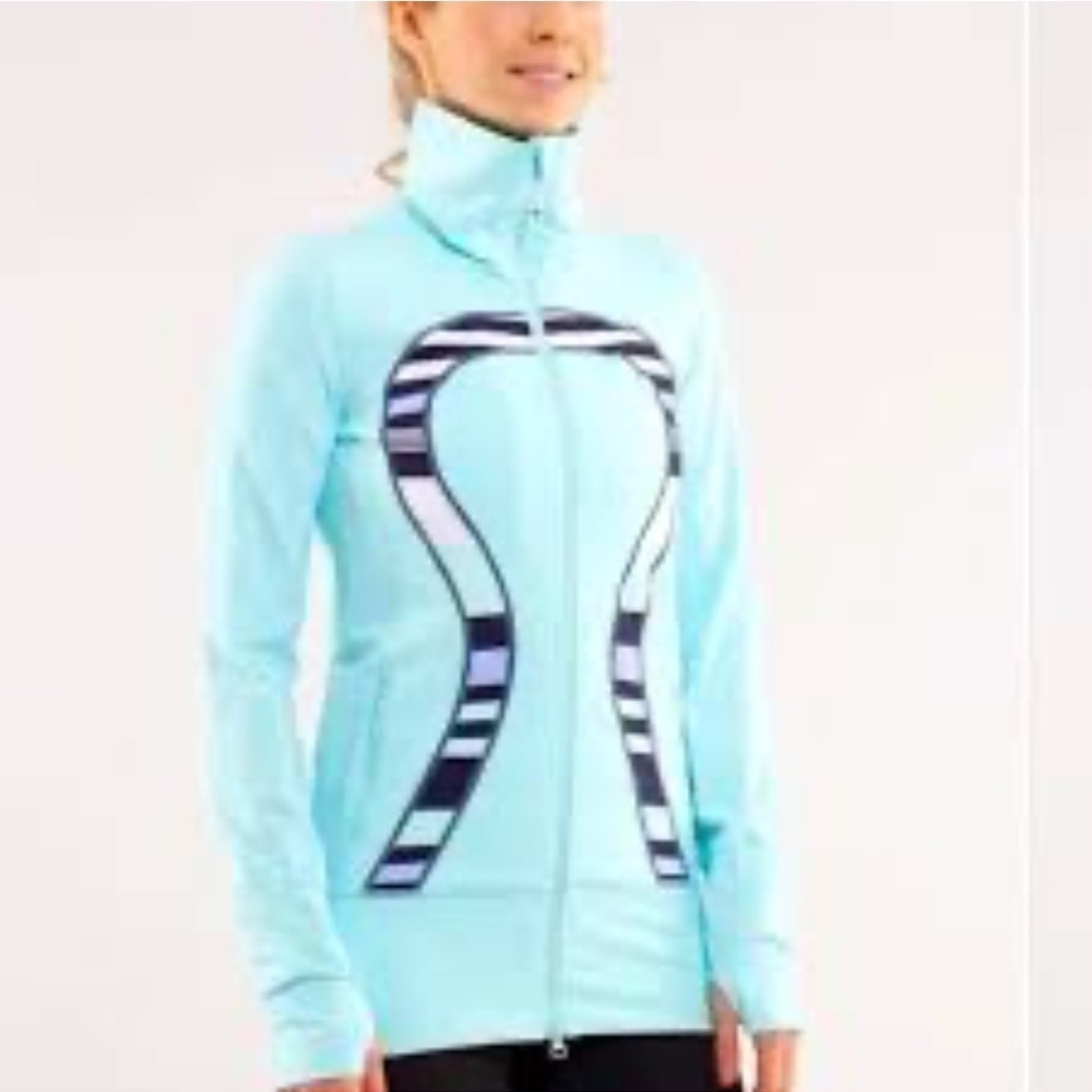 Lululemon In Stride Heathered Aquamarine Jacket - Picture 6 of 11